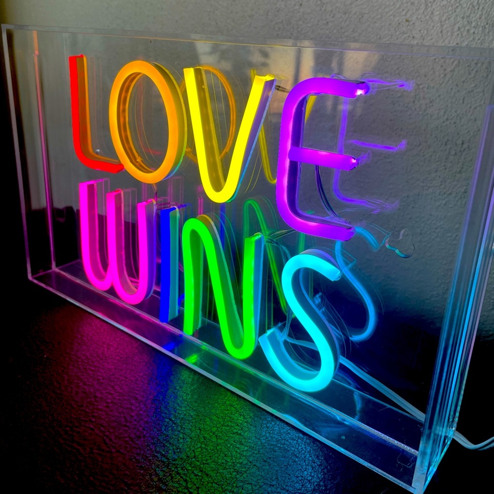 New “Love Wins” Neon Standing Light